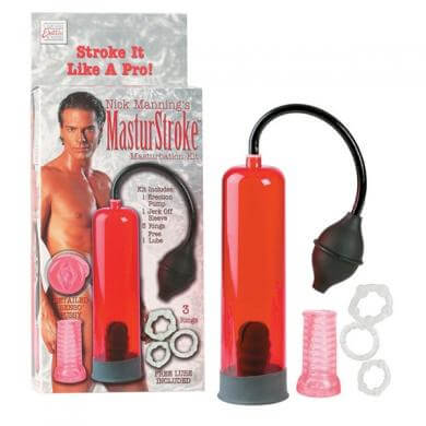 Penis Pump Masturbation Stroker Kit W/Cock Ring & Vagina Sleeve