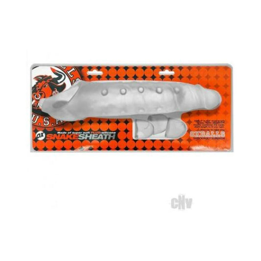 Silicone Penis Extender Oxballs Snake Deep-Reacher Cocksheath Clear Ice