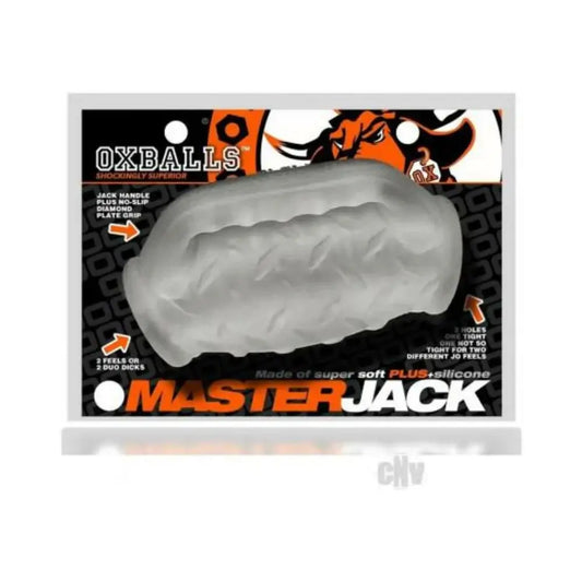 Oxballs Masterjack Double Penetration Stroker Jo Clear Ice Combo Masturbation Sleeve
