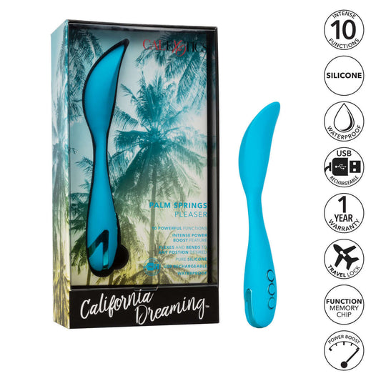 Silicone Vibrator California Dreaming Palm Springs Pleaser Blue