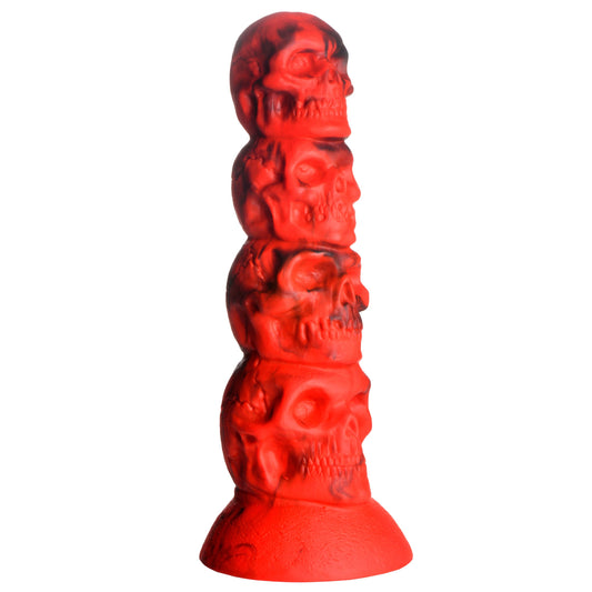 Doom Silicone Dildo With Suction Cup Red/Black