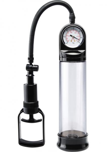 Pump Worx Accu-Meter Power Penis Pump Black & Clear