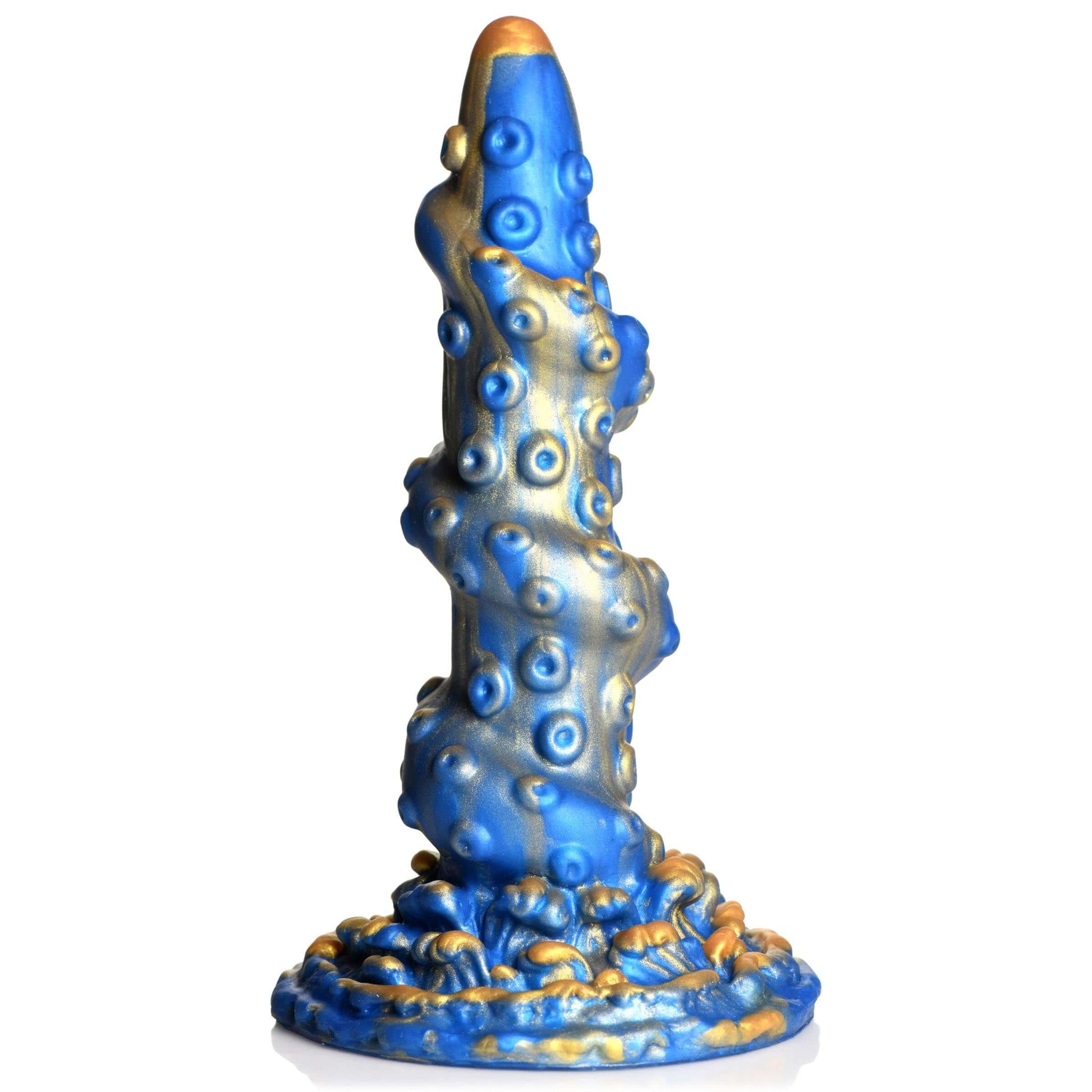 Creature Cocks Kraken Silicone Dildo With Suction Cup Blue/Gold