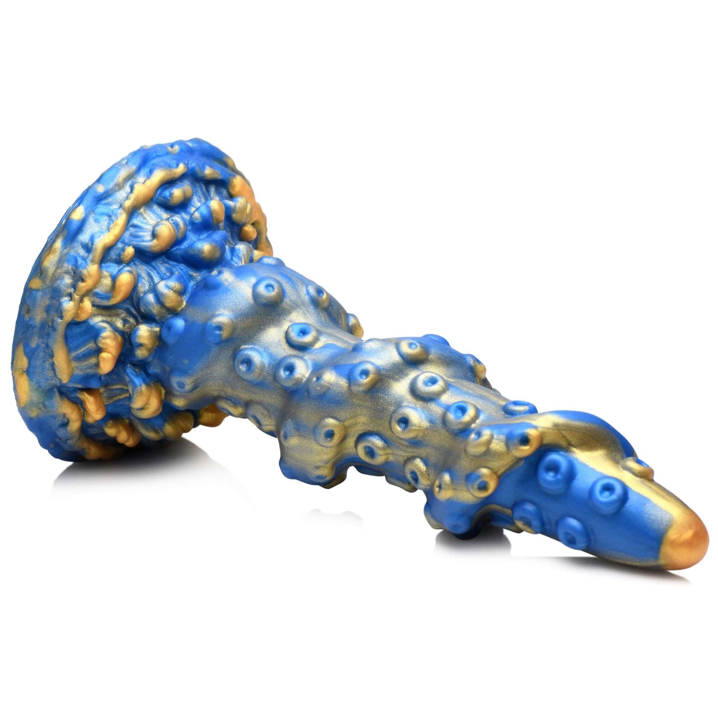 Creature Cocks Kraken Silicone Dildo With Suction Cup Blue/Gold