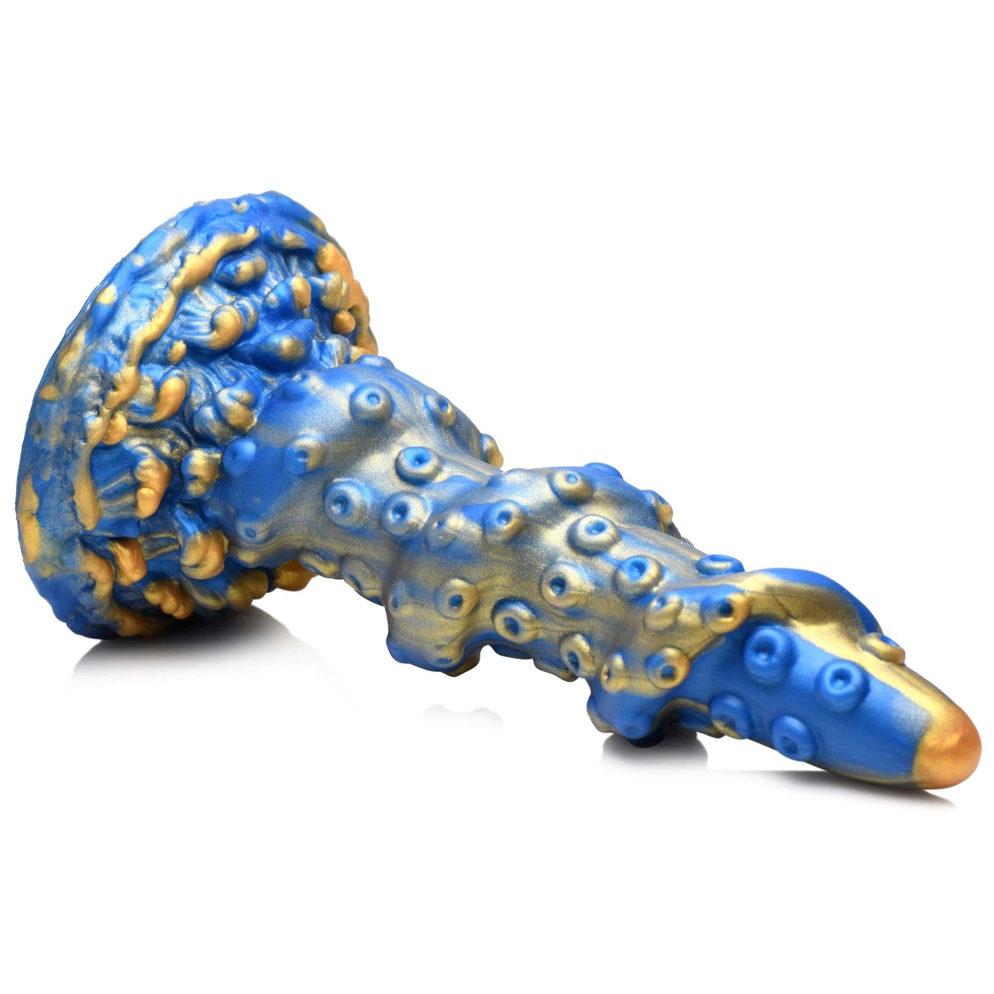 Creature Cocks Kraken Silicone Dildo With Suction Cup Blue/Gold