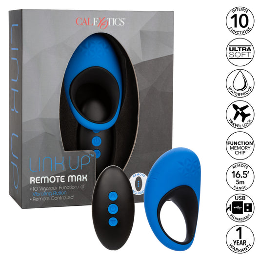 Rechargeable Vibrating Silicone Cock Ring Link Up Remote Max