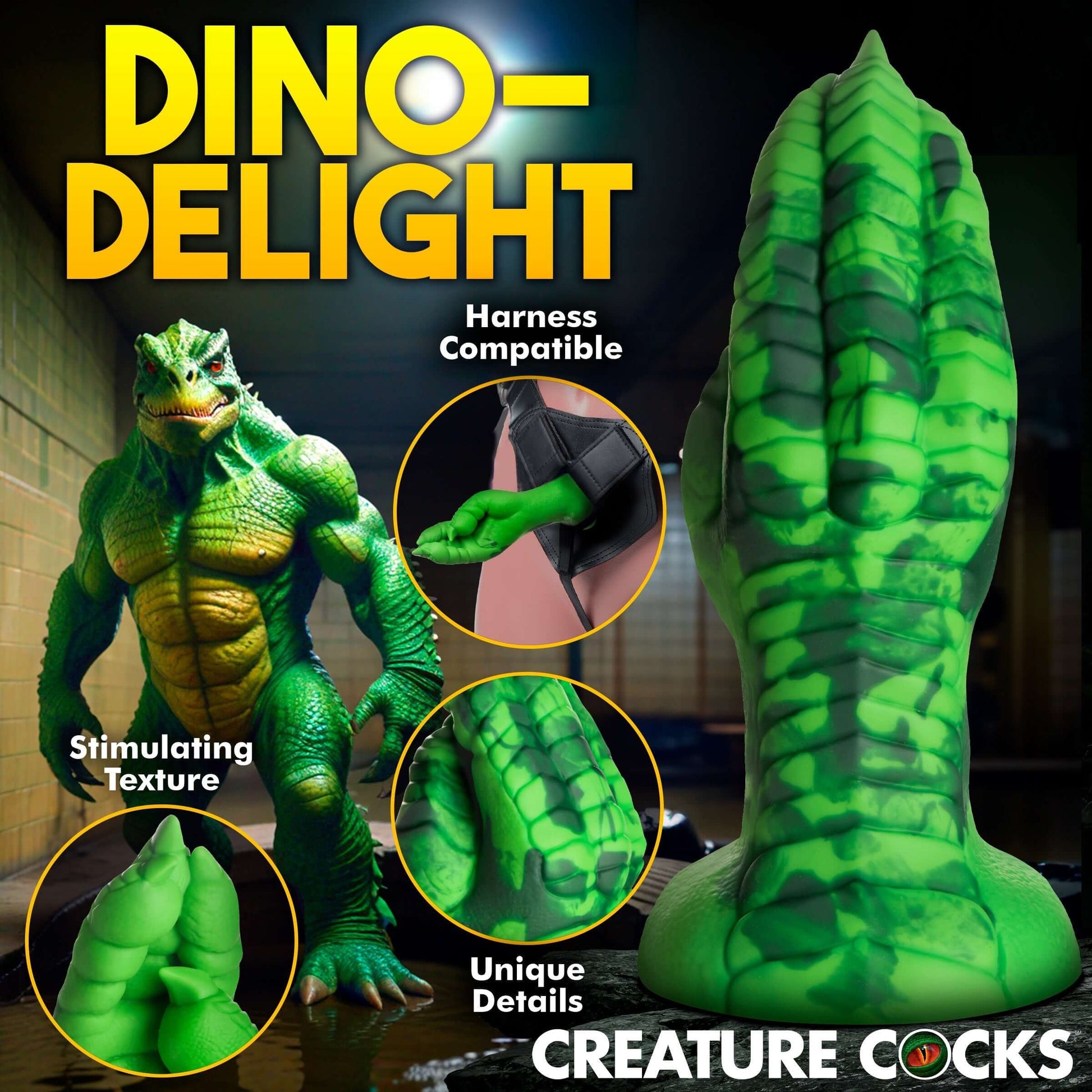Raptor Claw Fisting Silicone Dildo With Suction Cup Green