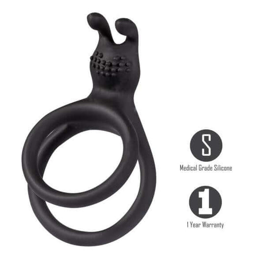 Waterproof Silicone Vibrating Cock Ring Atlas Bunny Headed