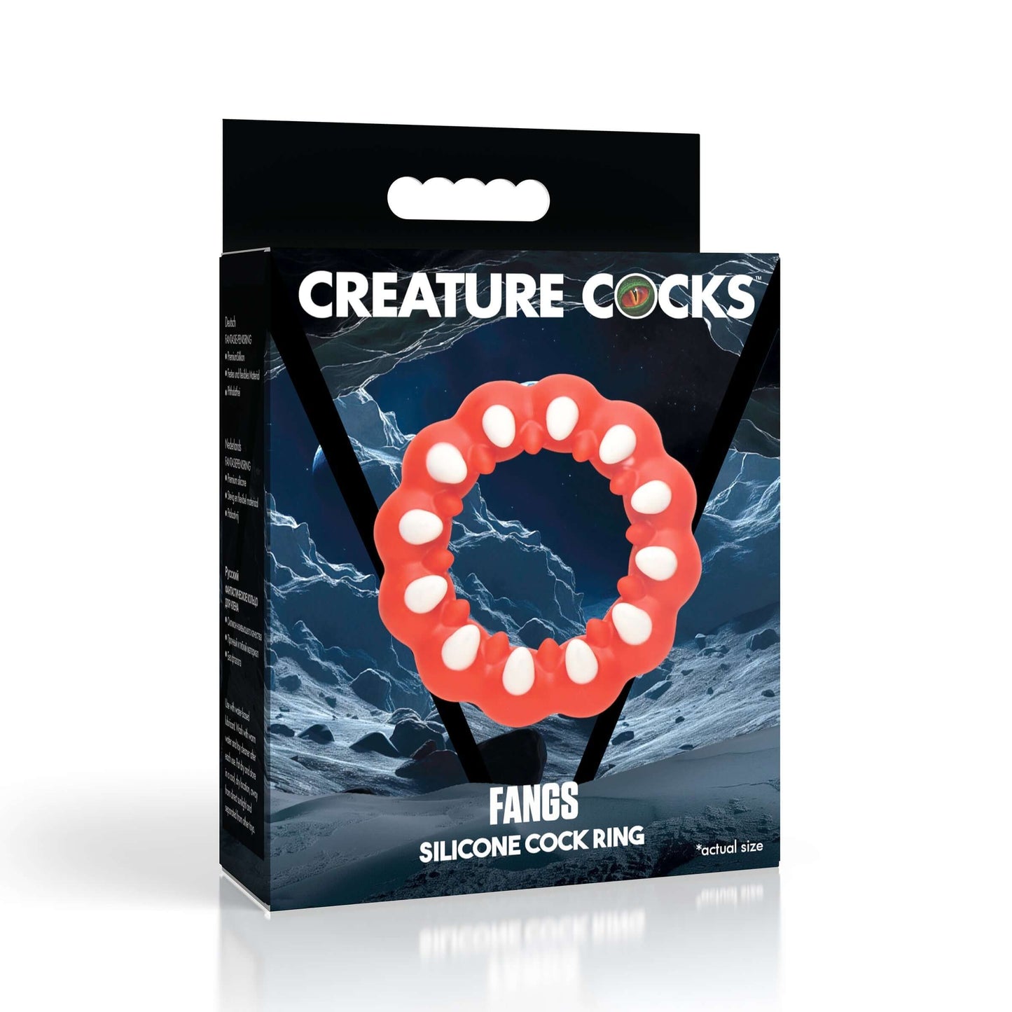 Creature Cocks Creature Silicone Cock Ring Stretchy Red & White