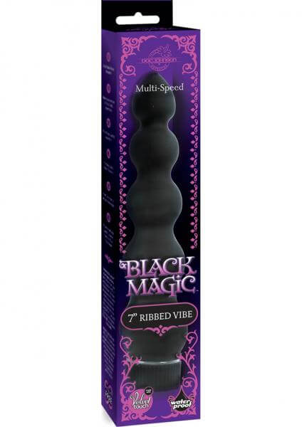 Multi Speed Ribbed Anal Vibrator G- Spot Vibe Black Magic 7 In