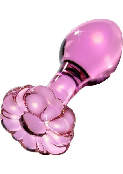 Glass Butt Plug Temperature Play Icicles No 48 Pink 3 Inches