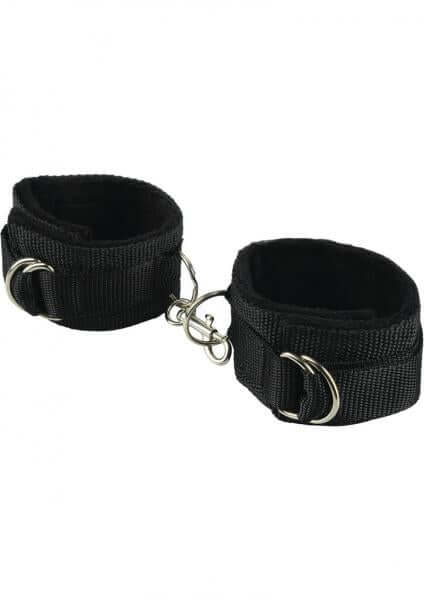 Adjustable Velcro Strap Wrist/Ankle Cuffs Fetish Fantasy Luv Cuffs Black