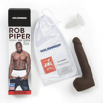 Porn Star Rob Piper Ultraskyn Dildo With Suction Cup 10.5 inches Brown