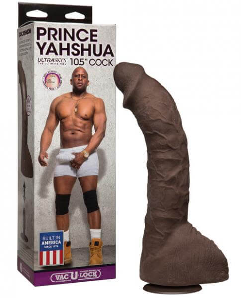 Porn Star Prince Yahshua Ultraskyn Dildo W/Suction Cup 10.5 In. Brown