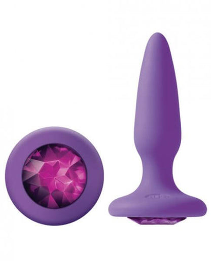 Silicone Mini Tapered Butt Plug Glams Purple