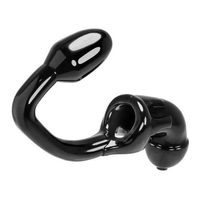 Oxballs Tailpipe, Chastity Penis-Lock And Attached Butt Plug, Black