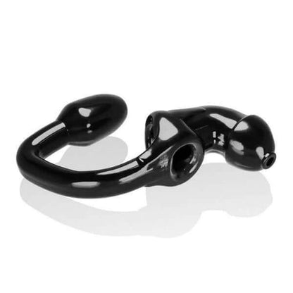 Oxballs Tailpipe, Chastity Penis-Lock And Attached Butt Plug, Black