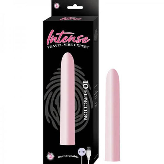 Rechargeable Waterproof Vibrator 10 Functions Intense Travel Vibe Expert 5.5 In.