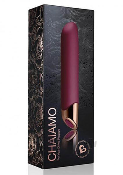 Rechargeable Waterproof Silicone Vibrator Chaiamo Burgundy