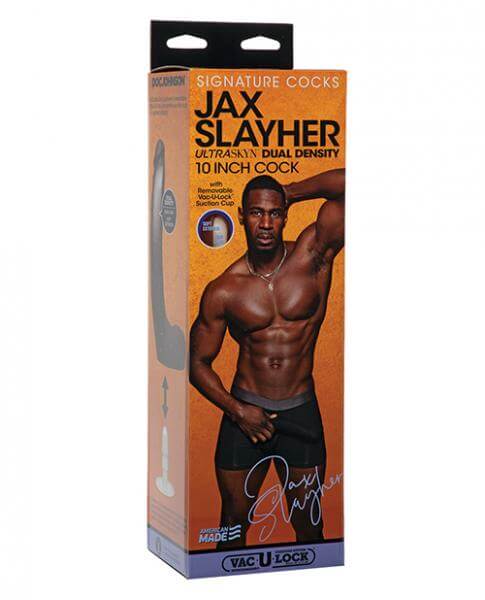 Porn Star Jax Slayher Ultraskyn Dildo W/Suction Cup Signature Cocks Chocolate 10 In.