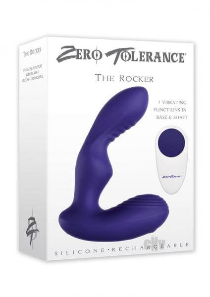 Silicone Rechargeable Vibrating Prostate Massager ZT The Rocker Purple