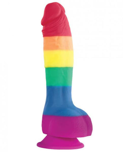 Silicone Realistic Dildo With Suction Cup Pride Edition 6 Inches Rainbow