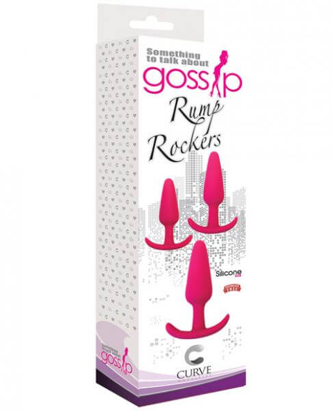 Silicone Anal Trainer Set 3 Piece Gossip Rump Rockers Pink