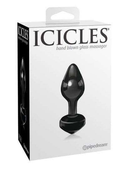 Glass Butt Plug Icicles No. 44 Black