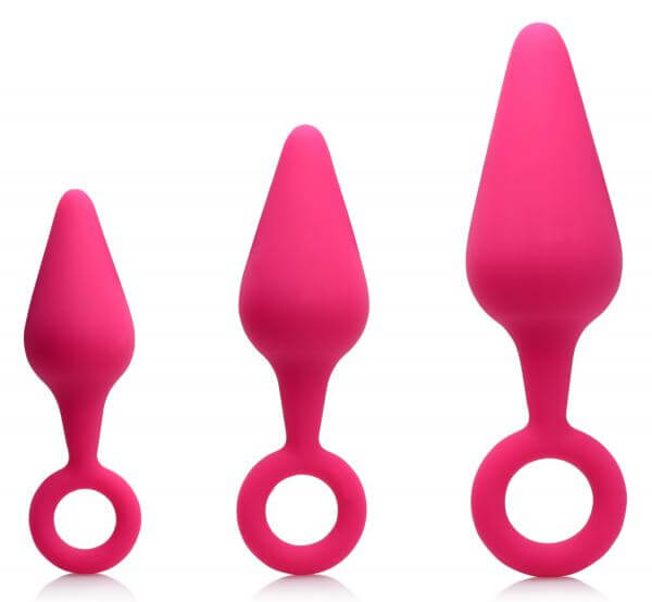 Gossip Rump Ringers Silicone Butt Plugs Set Of 3 Magenta