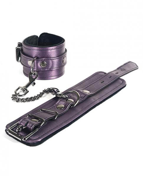 Faux Leather Wrist Restraints Bondage Galaxy Legend Purple