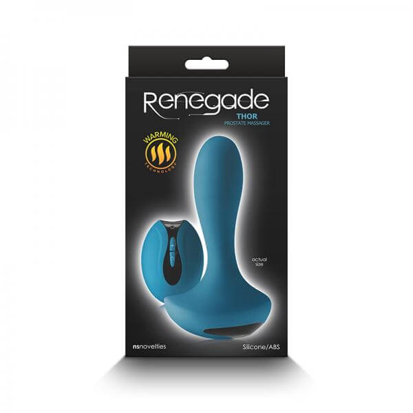 Silicone Vibrating Prostate Massager Warming Feature Renegade Thor Teal