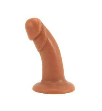 Realistic Silicone Dildo With Suction Cup Base Tex Vixskin 5.25 In. Caramel