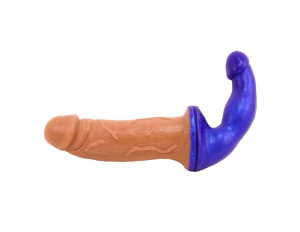 Silicone Double Dildo Peacemaker Vixskin Carmel Tan