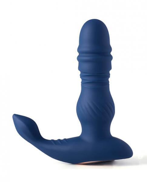 Jaden Thrusting Prostate Massager Vibrating Butt Plug P-Spot Blue