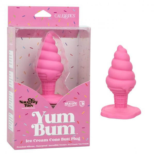 Silicone Butt plug Ice Cream Naughty Bits Yum Bum Anal Plug 3.75 In. Pink