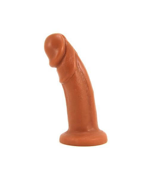 Silicone Realistic Dildo With Suction Cup Base Maverick Vixskin Caramel Tan 7 In.