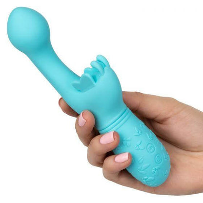 Rechargeable G-Spot Silicone Vibrator Butterfly Kiss Blue