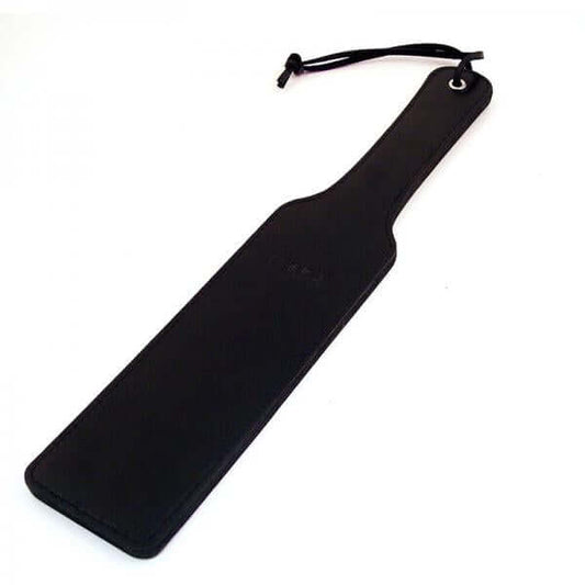 Double Sided Leather Long Paddle Rouge BDSM Bondage Black