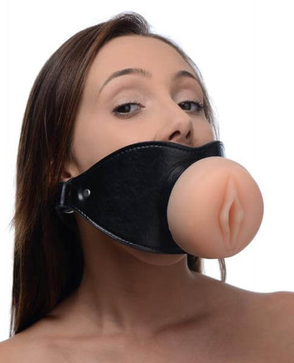 Vagina Face Oral Sex Mouth Gag Adjustable Black