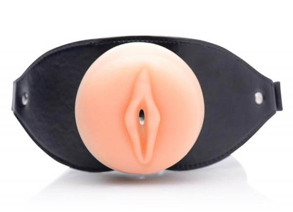 Vagina Face Oral Sex Mouth Gag Adjustable Black