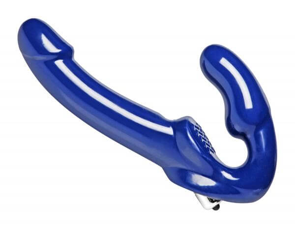 Vibrating Strapless Strap On Dildo Revolver II Blue