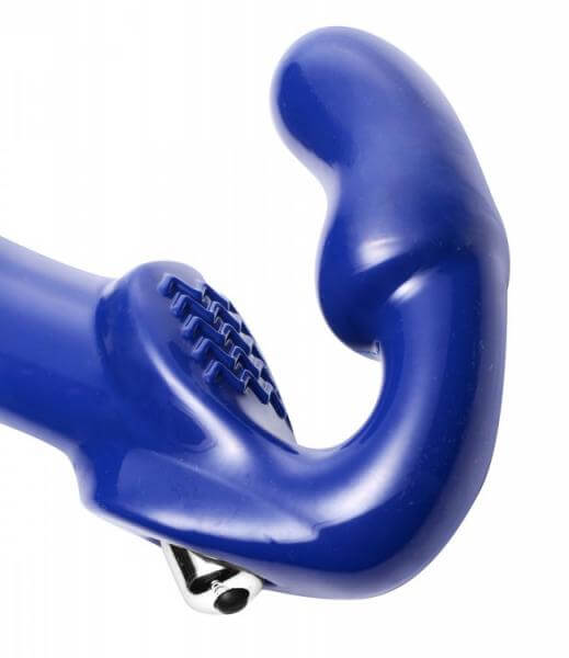 Vibrating Strapless Strap On Dildo Revolver II Blue