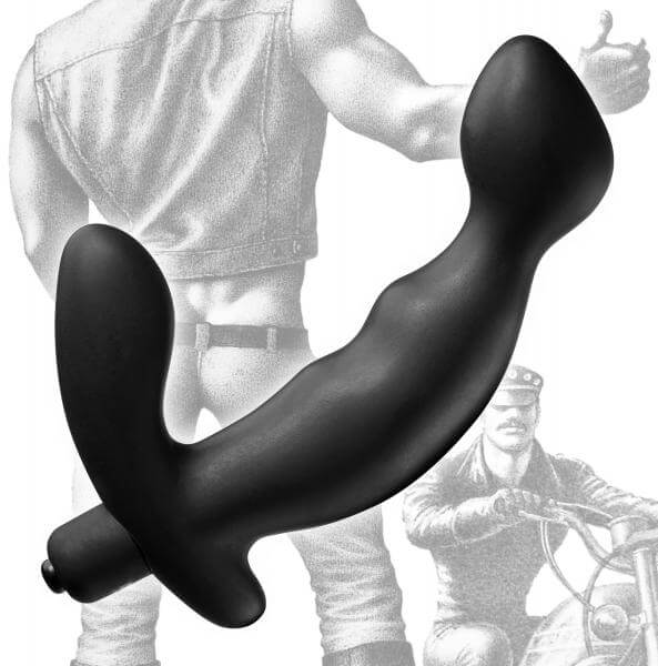 Vibrating Prostate Massager Tom Of Finland Silicone P-Spot Vibe Blk