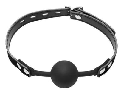 Premium Hush Silicone Comfort Ball Gag Bondage Black