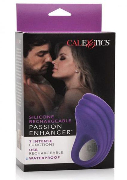 Silicone Rechargeable Cock Ring Passion Enhancer Ring Purple