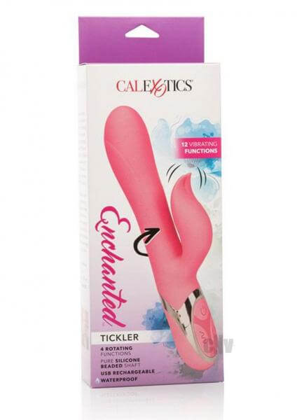 Silicone Rabbit Vibrator 12 Functions Enchanted Tickler 5.25 In Pink