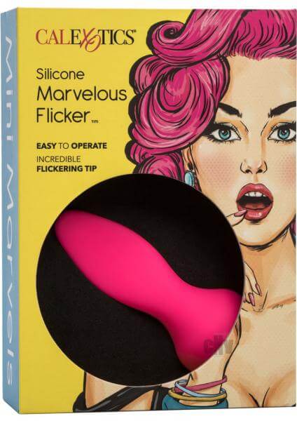 Silicone Rechargeable Vibrator Tongue Mini Marvels Marvelous Flicker 5 In. Pink