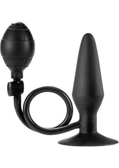 Silicone Inflatable Butt Plug Colt Pumper Anal Plug Large Black