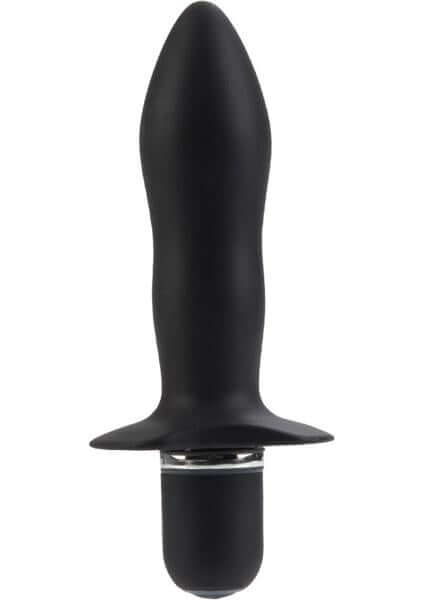 Vibrating Silicone Butt Plug Booty Call Booty Rocket 4.75 In. Black