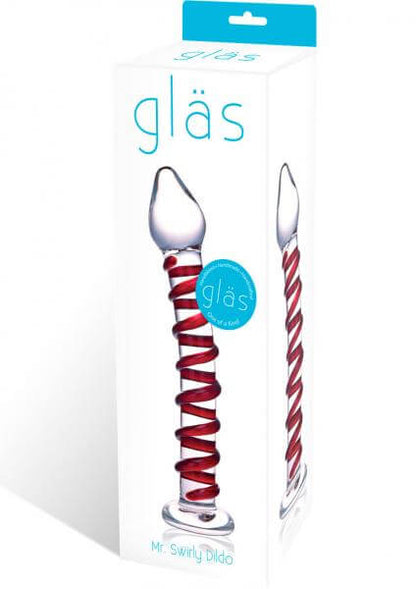 G-Spot Glass Dildo Great For Temperature Play Glas Mr Swirly